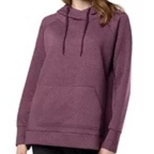 GREEN TEA PURPLE OXFORD EVERYDAY COMFORT QUILTED CASUAL WARM LEISURE HOODIE